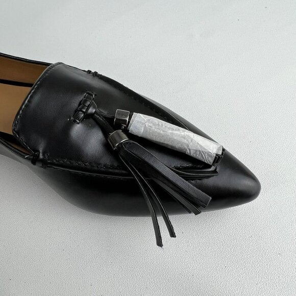 Franco Sarto Womens Rachelle Black Tassel Flat Loafer Pointed Toe size 7.5M - Picture 10 of 16